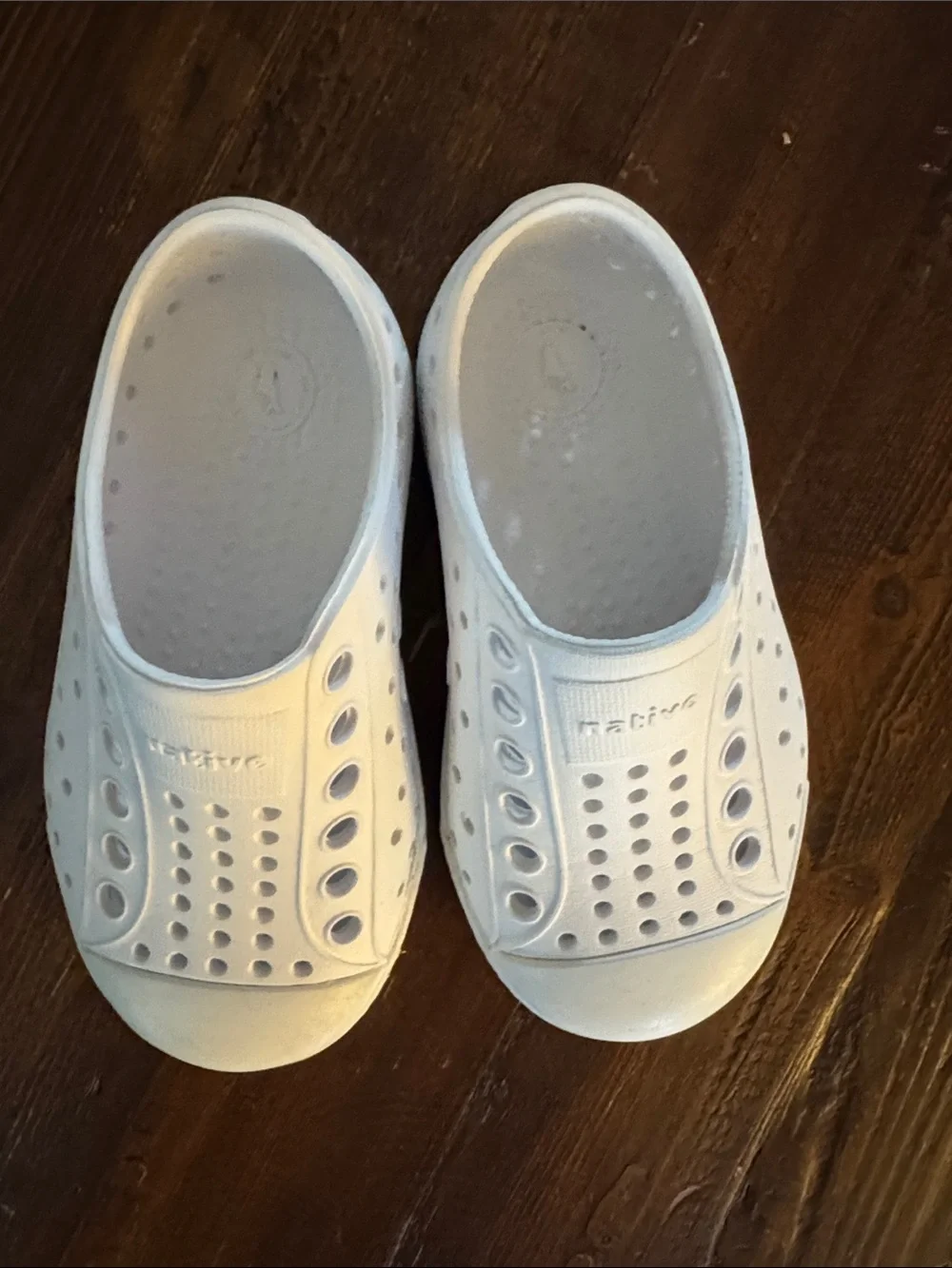 Native Kids White Slip-On Water Shoes